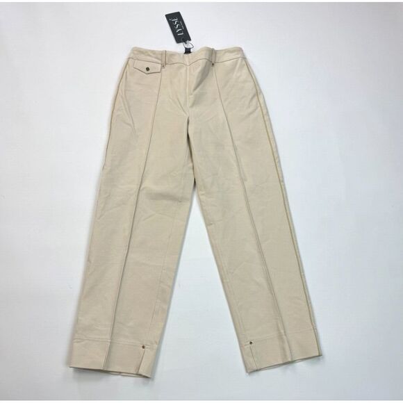 Lysse 2997 Crop Straight Leg Pants Women S NWT Tummy‎ Control Stretch Beige RARE - Picture 1 of 14